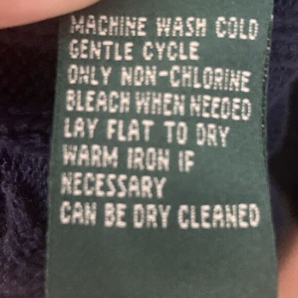 Ralph Lauren Sweater Womens Large‎ Ribbed Bootneck Blue Button Shoulder Basic - Picture 6 of 7